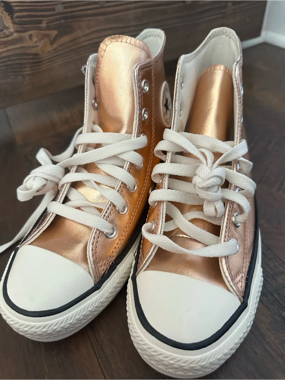 Converse Kids' Metallic Copper/Gold High-Top Sneakers